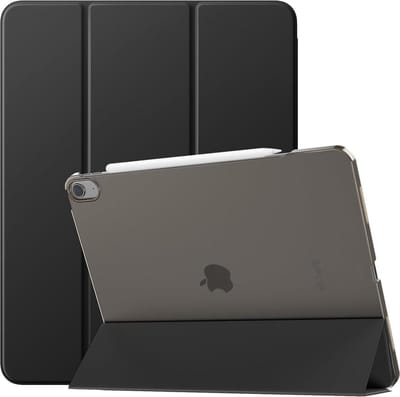 13 inch iPad Air hoes - zwart - slanke standaard hoes 2024 met Touch ID - Auto Wake-Sleep