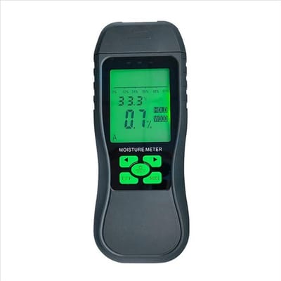 WiseGoods Premium Digitale Vochtmeter 2-in-1 Voor Hout & Bouwmaterialen - Professioneel LCD Display Met Batterijen - Tool Zwart