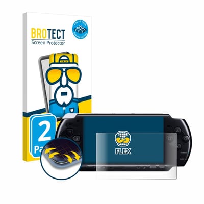 BROTECT - Screenprotector voor Sony PSP 3004 - Folie Beschermfolie transparant volledig dekking - 2 Stuks