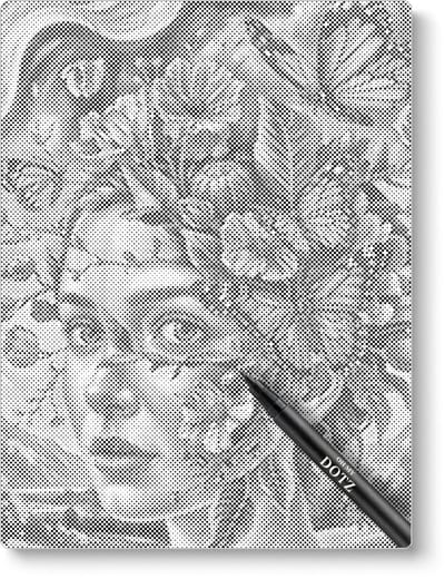 Botanisch Gezicht 3 | Dot painting | 30x40cm | Dot painting | Oh My Dotz | Dots stippen | Diamond painting & Schilderen op nummer alternatief | Happy hobby