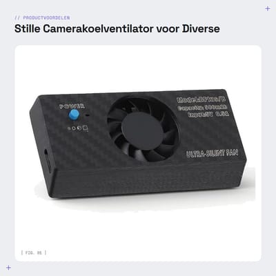 Dailygoods - Stille Camerakoelventilator voor Diverse Camera's met Opklapbare Schermstructuren