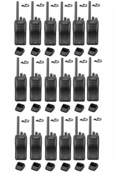 Set van 18 stuks Kenwood TK-3501 met D-shape oortje en tafelladers