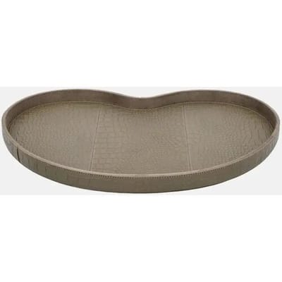Chamada Chloe Kidney dienblad croco M taupe