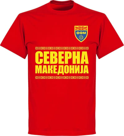 Noord Macedonië Team T-Shirt - Rood - XS