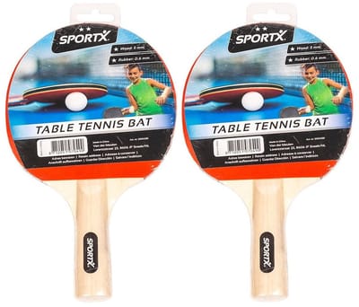 SportX 2 Sterren Tafeltennisbat Hout/Rubber
