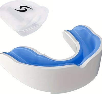 Bovista Gebitsbeschermer Volwassen & Kinderen - Mouthguard - Bitje Kickboksen - Vechtsport - Boksen - Blauw & Wit - Klein