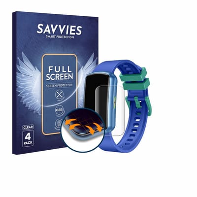 Savvies - Screenprotector voor Cantaos Kids Smartwatch 1.47" - Folie Beschermfolie transparant volledig dekking 4 Stuks