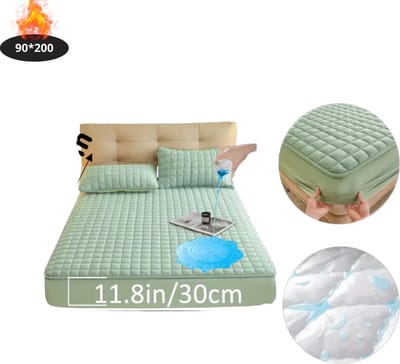 Nivard Waterdicht Hoeslaken - Beddengoed - Fitted Sheet - Bed - Lichtgroen 90x200