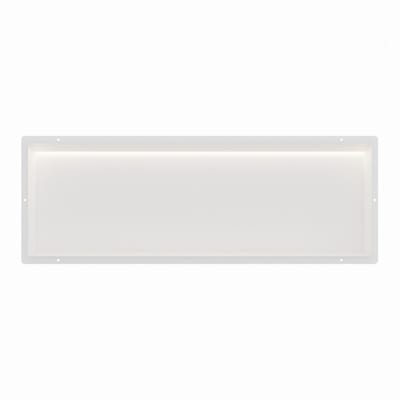 Mat wit RVS Inbouwnis 30x90x7cm met tegelflens en LED verlichting