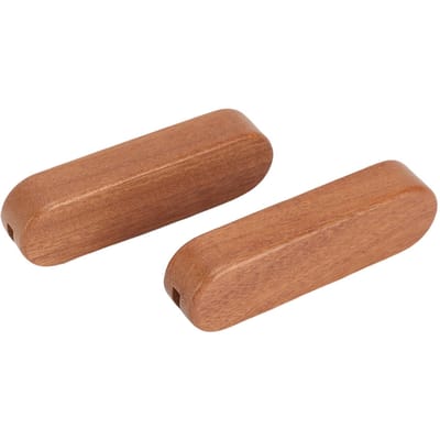 2 STUKS Houten Pothandvat Hitte-isolatie Vervangingshandvat voor Outdoor Kamperen Grillpan Kookgerei brown