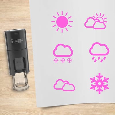 CombiCraft stempelset weer roze met 6 stempels