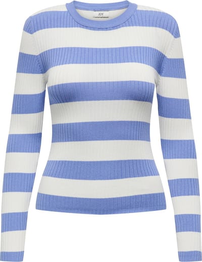 Jacqueline de Yong Trui Jdyplum L/s O-neck Stripe Pull. Knt 15277223 Cornflower Blue/cloud Danc Dames Maat - XXL