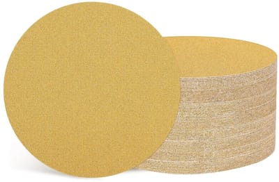 Allecta Schuurschijven - 100 stuks - 125 mm - Korrelgrootte 100 - Haak en ring - Excentrische schuurmachine - Houtbewerking - Auto - Metaal - Goud
