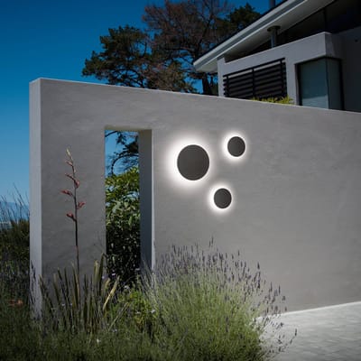 Ideal Lux LED buitenwandlamp Punto antraciet Ø 24 cm, metaal