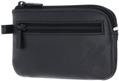 oxmox Leren sleutelgeval Leather Keyholder Turtle 2.0 Embossed Black zwart
