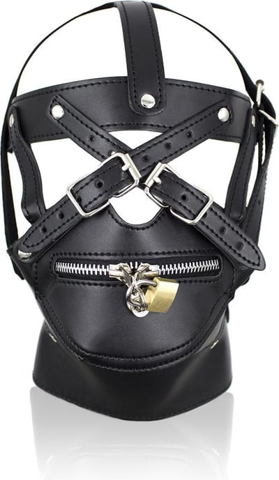 vscnovelty® SM Masker GAG Premium | BDSM | kunstleer masker - Muilkorf - Nek ketting - Verstelbaar - fetish