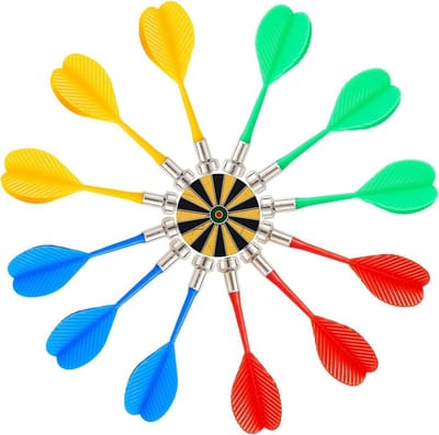 Magnetische Darts - Zachte Pijlen - Indoor Spel - Veilige Magneetkop - 12 Stuks - Mix Kleuren