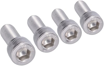 Dailygoods- Zeskantbout A2-70 Roestvrij Staal - M10 - Hoofd Diameter 16 mm - Hoofd Hoogte 10 mm - Draaddiameter 10 mm - Steek 1,25 mm