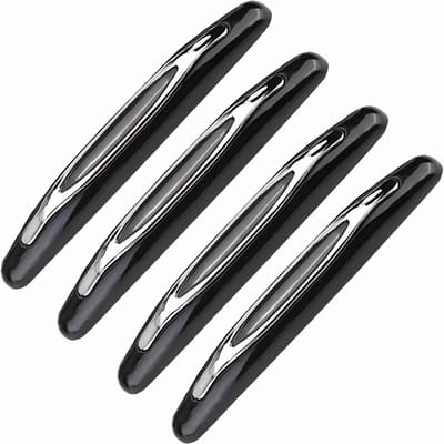 4 stuks Auto Deurrand Beschermers Trim Cover Strip Hoekbumper Anti-botsing Krasbeschermer Zwart zwart