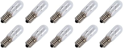 Signaallamp E14 6V 5W - 833 mAh - 10 stuks - T16 Gloeilamp Ø16mm - 54mm - 2500K - Dimbaar
