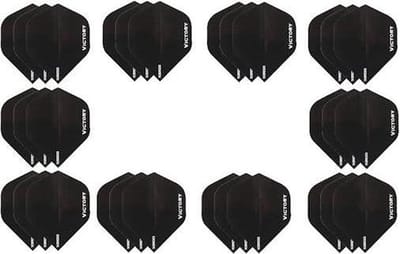 10 sets (30 stuks) Super Sterke Zwarte Poly XS100 - flights - dart flights