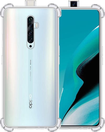 Hoesje - Geschikt voor OPPO Reno 2Z - Sterk & Shockproof - Siliconen Shock Case - Hoes Cover - Telefoonhoes - Transparant