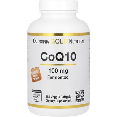 California Gold Nutrition, CoQ10, 100 mg, 360 Plantaardige Zachte Capsules