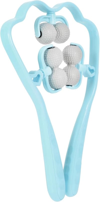 Handmatige Nekmassager - Spierstimulator - Pijnverlichting Nek - Flexibel Ontwerp - 33x23cm - Blauw