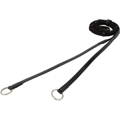 Linnen teugel met ring Black - Full | Zwart | Teugels paard