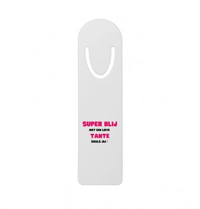 Hacebo® - super blij met een lieve tante zoals jij metalen boekenlegger - Tante - de liefste tante - verjaardag - cadeautje voor tante - tante artikelen - kado - geschenk Bladwijzer boekenleggers - 12.7 cm x 3.2cm