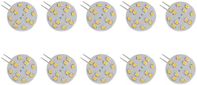Spectrum LED Insteeklampje G4 2W - 12V - 190 Lumen - 3000K Warm wit - Gezellig licht - Energiezuinig - 10 stuks