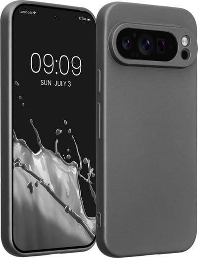 kwmobile metallic telefoonhoesje van TPU - geschikt voor Google Pixel 9 Pro - Flexible case voor smartphone - In metallic grijs