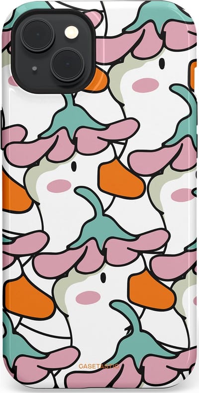 Casetastic Hoesje Geschikt voor Apple iPhone 15 Plus Magsafe - Stijlvolle Beschermende Duo-layer Case - Bloempjeshoed