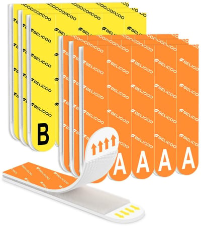 Dailygoods- Foto Ophangstrips - 30 Paar (60 Strips) - Waterdichte Lijmstrips - Schadevrije Bevestiging - Sterke Hechting - 100x20mm