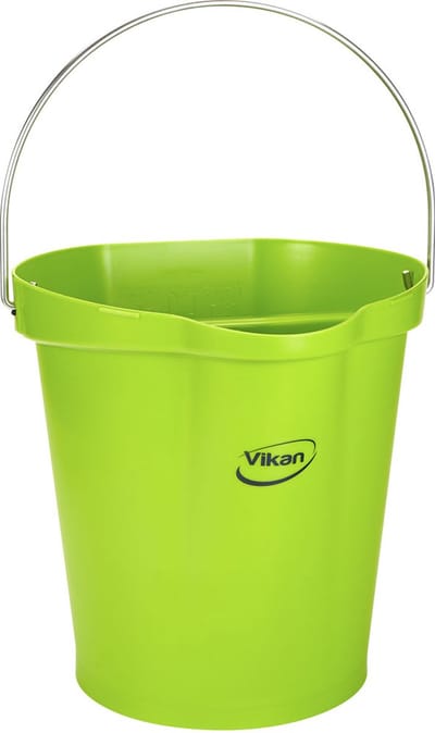 Vikan Emmer 568677 - 12 Liter - Limoen - Stevige Emmer - Chemicaliën bestendig - Maximaal 100°C - Geschikt voor Voedselverwerking en Schoonmaakwerkzaamheden