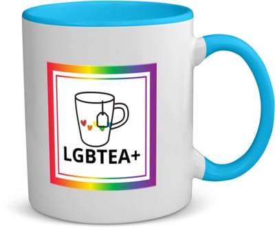 Akyol - pride cadeau koffiemok - theemok - blauw - Lgbt pride - pride vlag - gay cadeau - gay pride accessoires - homo - lgbtq vlag - accessoires - cadeau - met tekst - - 350 ML inhoud