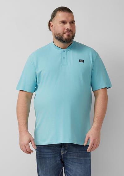 s.Oliver - male - Elastisch poloshirt met piquéstructuur