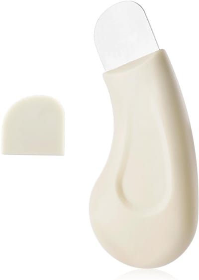 Dailygoods - Mee-Eter Verwijderaar Gereedschap, Siliconen Neus Mee-Eter Verwijderaar Schraper Huid Spatel Gezicht Scrubber Milde en Veilige Poriën Extractor Diepe Reiniging Meester voor Huid Neus(Beige)