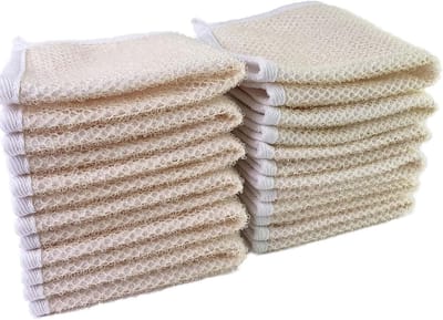 Zacht geweven gezichtwasjes - Exfoliërende washandjes voor dode huid - Dubbelzijdig ontwerp - 12 Stuks