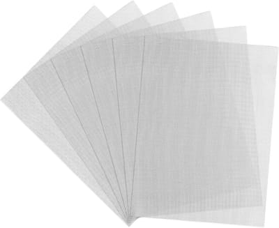 Set van 6 Geperforeerde RVS Platen 20 x 15 cm - Fijn Gaas voor Ventilatie, Insectenbescherming en Filtertoepassingen