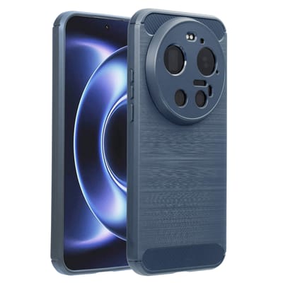 imoshion Hoesje - Geschikt voor Xiaomi 17 Ultra - Brushed Backcover - Donkerblauw
