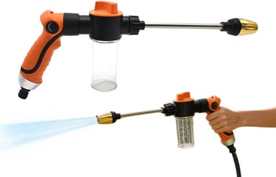 Tuinspuit - Hogedrukspuit Sproeikop - Auto Wassen - Instelbare Waterstraal - 385 cm - Geel Zwart