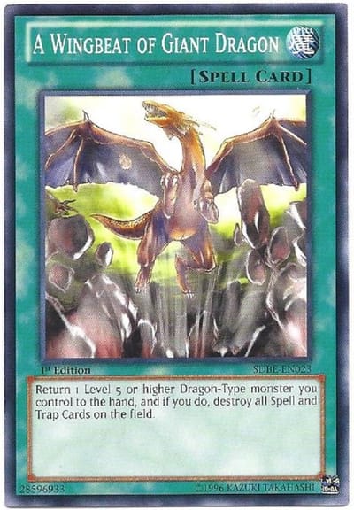 Yu-Gi-Oh! Speelkaarten: A Wingbeat of Giant Dragon (SDBE-EN023) - 1e Editie