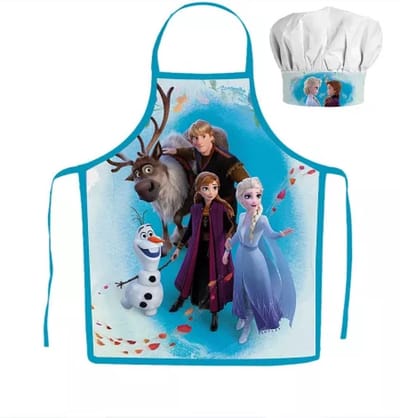Frozen Kokssetje Muts en Schort met Elsa Anna OIaf en Hans multicolor One Size