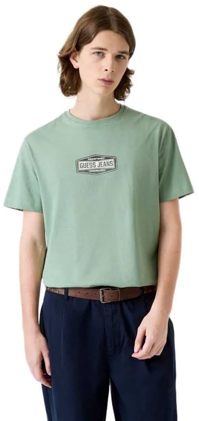 Guess Jeans M6ri41k8fq4 T-shirt Met Korte Mouwen Groen S Man