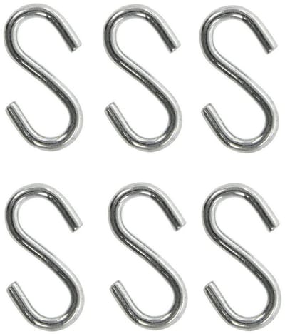 Proplus ophanghaak - 6x- S-haak - 3 cm - hangers - kledinghaken / keukenhaak