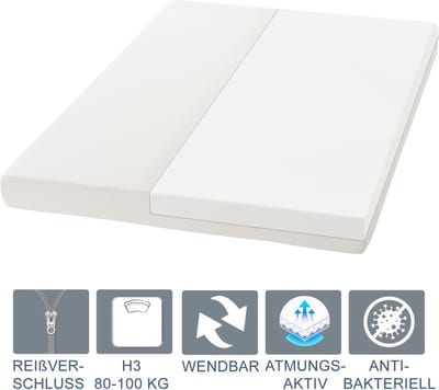 Koudschuimmatras - 140 x 200 cm - Hoog slaapcomfort & ergonomische lichaamsaanpassing