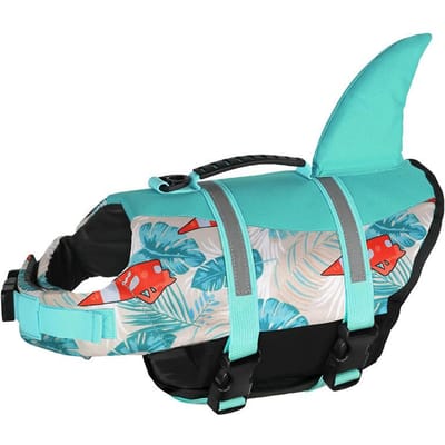 Reddingsvest Voor Honden Super Drijfvermogen Zeemeermin Haai Hondenzwemvest Voor Kleine Grote Honden Reflecterend Veilig Puppy Zwempak Met Handvat (as the picture,XS Chest 30-42cm)