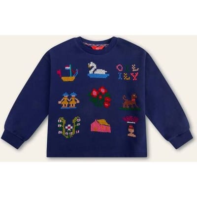 Oilily Hak Sweater- maat104/4yr Patriot Blauw