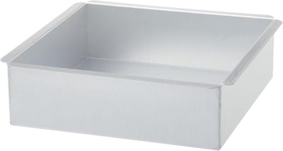 Vierkante Bakpan - Taartvorm Bakblik - Bakken van Gebak - Professionele Kwaliteit - 25x25x7.5 cm - Zilver
